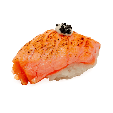 Nigiri z opalonym łososiem