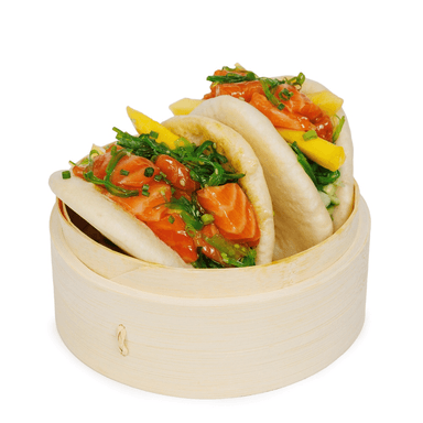 Bao z łososiem Teriyaki (2 szt)